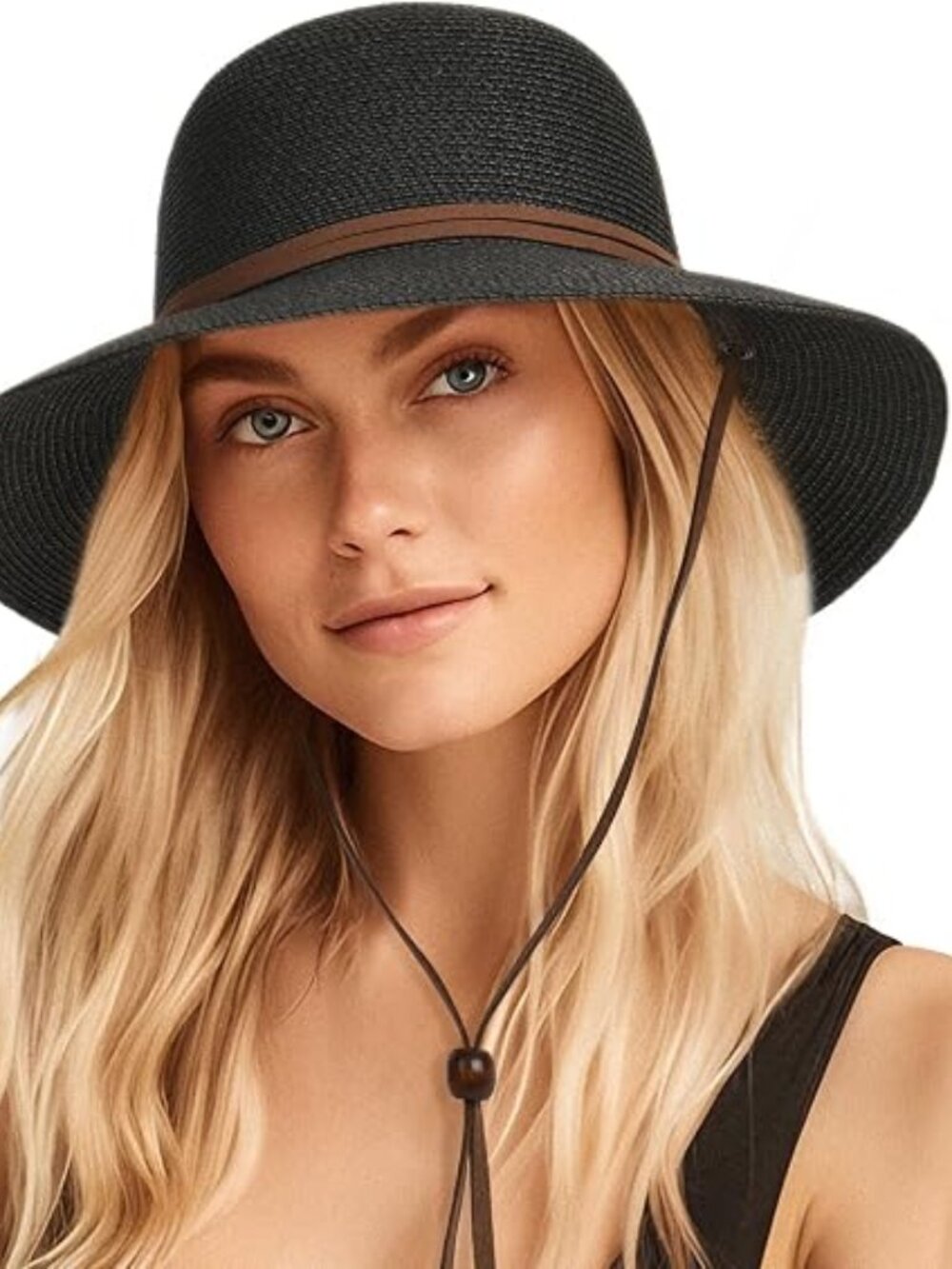 Wide Brim Sun Hat with Wind Lanyard Size Medium 103